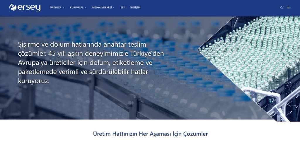 Ersey Kurumsal — Kurumsal web arayüzü